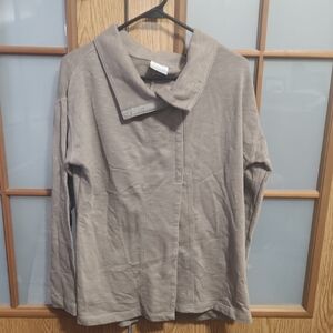 Columbia Wear It Everywhere Wrap Cardigan Taupe Long Sleeve Shirt